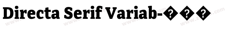 Directa Serif Variab字体转换